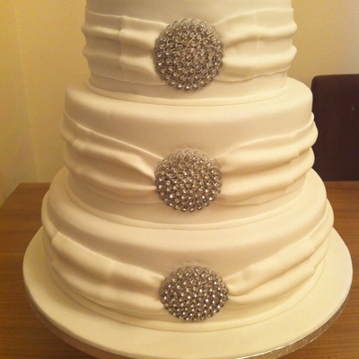 Diamante Brooches With Swags