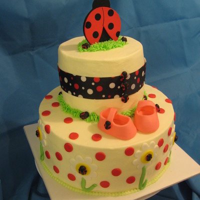 Lady Bug Baby Shower Cake