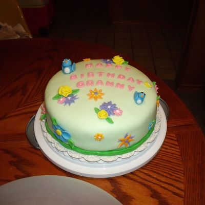Birthday Cake With Birds For My Grandmother
