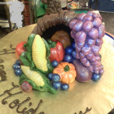 Chocolate Marzipan Cornucopia