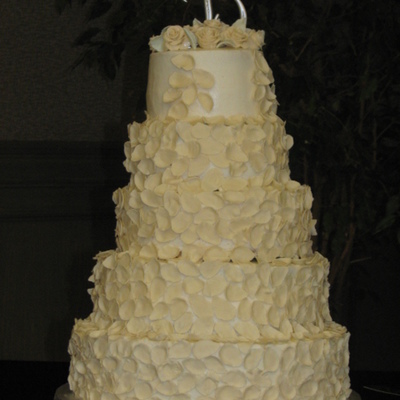 Cascading Rose Petals Cake