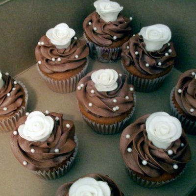 Rose Fondant Cupcakes