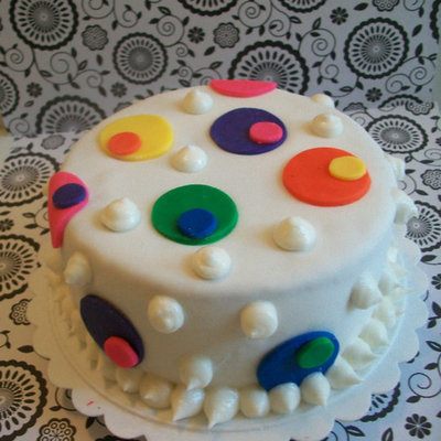 Polka Dot Fondant Cake