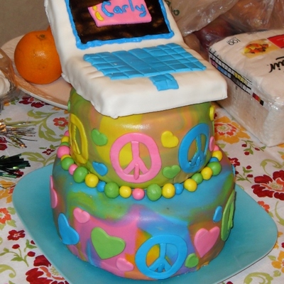 Icarly Tie-Dye Cake