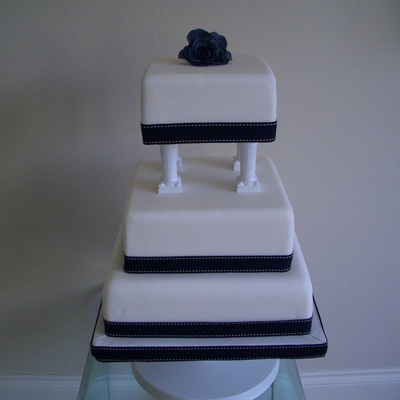 Black & White Wedding Cake