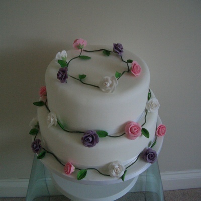 Mini Roses Wedding Cake