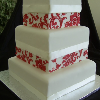 Stencilled Wedding Cake