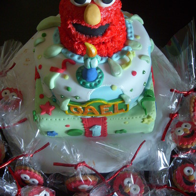 Elmo Cake, Plaza Sesamo, Barrio Sesamo, Tarta De Elmo