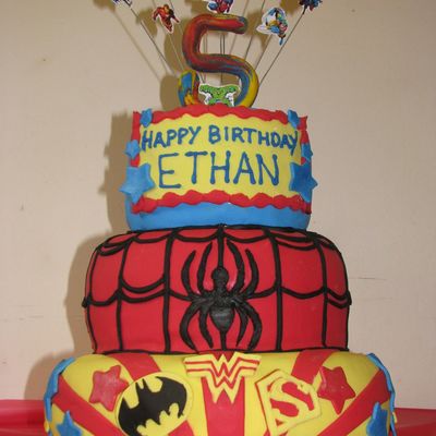 Dc/marvel Superhero Cake