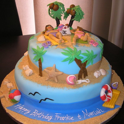Beach Birthday Cake