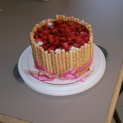Pirouette Cookie Cake