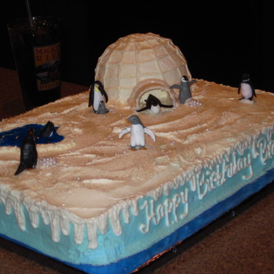 Winter First Birthday Cake