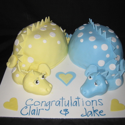 Dinosaur Engagement Cake