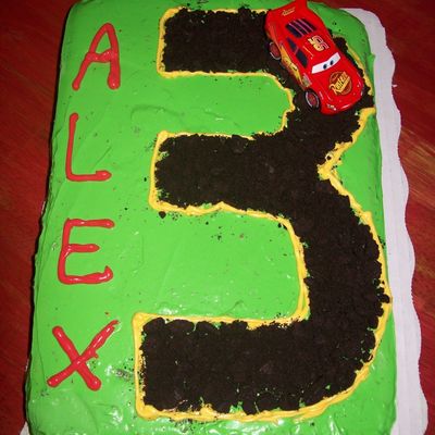 Alex's Lightning Mcqueen Cake