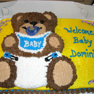 Bear Baby Shower Cake