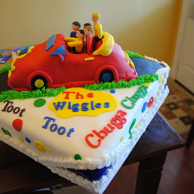 Wiggles Big Red Car Cake + Bday Boy