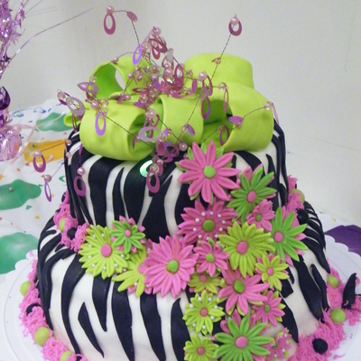 Zebra Birthday Cake