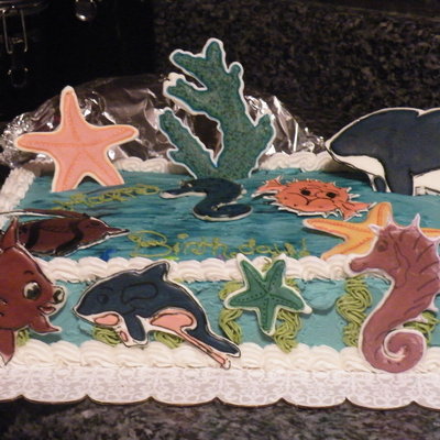 Fish World Birthday Cake