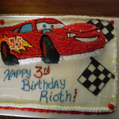 Lightening Mcqueen Birthday Cake