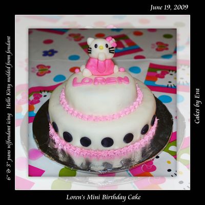 My 7 Year Old's Mini Hello Kitty Birthday Cake