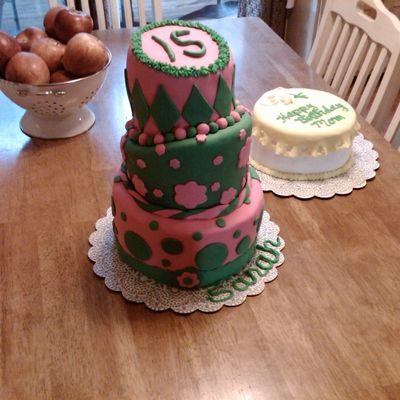 Birthday Cakes For Sarah And Mom