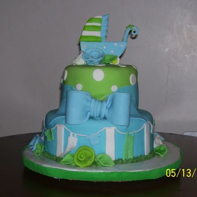 Stroller Baby Shower Cake