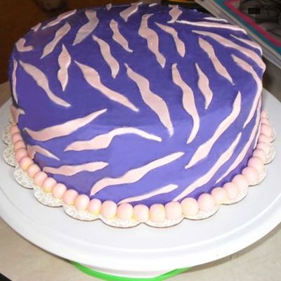 Retro Zebra Striped Cake