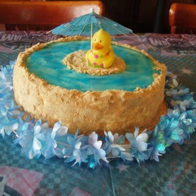 Ducky Beach Cake