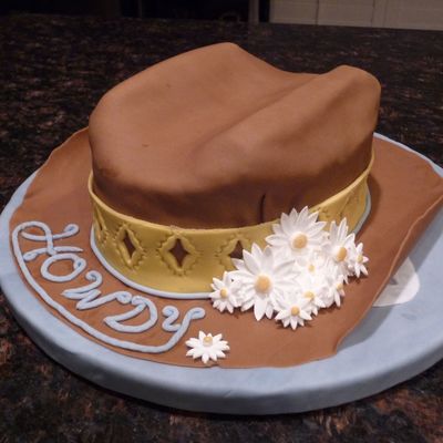 Howdy Pard'ner Cowgirl Hat Cake