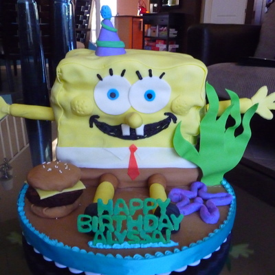 Carved Spongebob Cake
