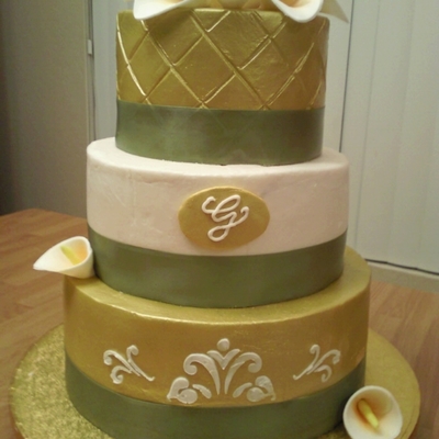 Gold Wedding Cake