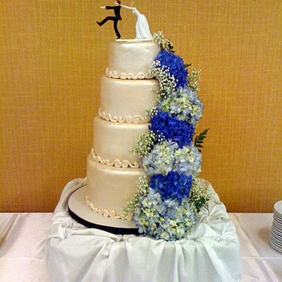Hydrangea Wedding Cake