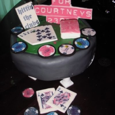 Las Vegas Poker Birthday Cake