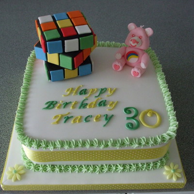 Rubic's Cube, Care Bear 80's Themed Cake