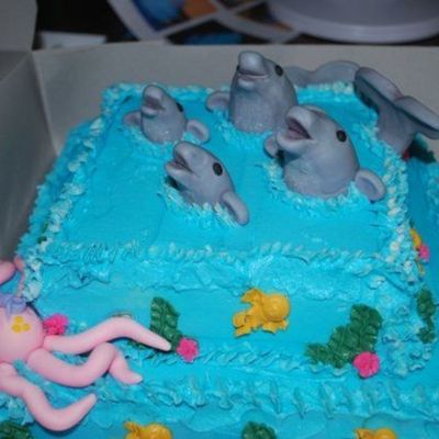 Dolphin Family Cake
