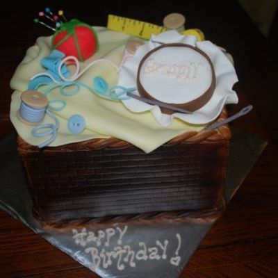 Sewing Basket Cake