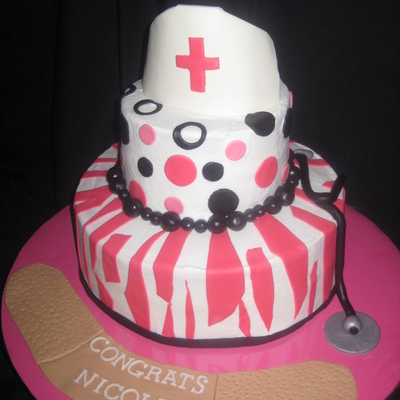 Nurse's Funky Graduation Cake