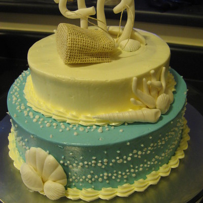 40Th Beach Birthday Cake