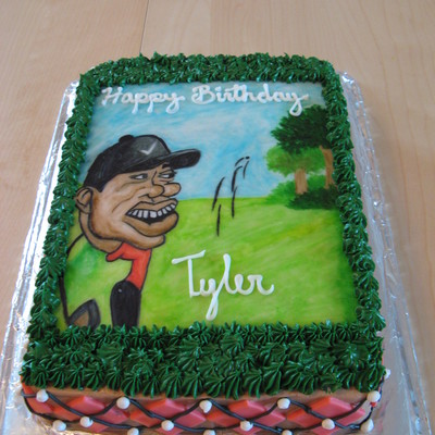 Tiger Woods Golf Cake