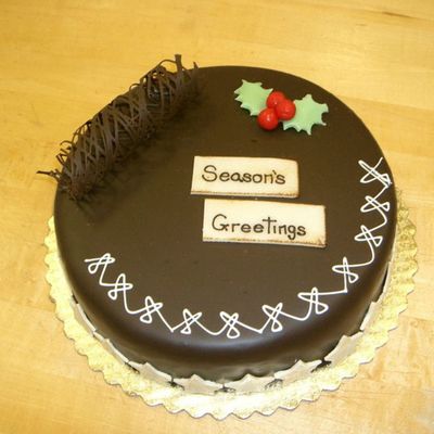 Christmas Chocolate Covered Cake