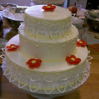 First Buttercream Wedding Cake