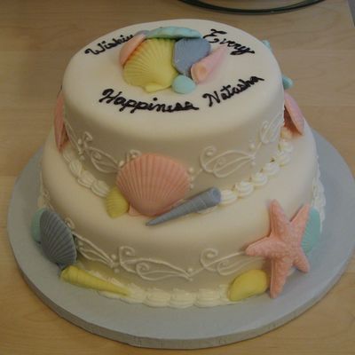 Sea Shell Bridal Cake