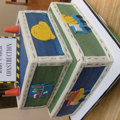 Baby Under Construction Cake