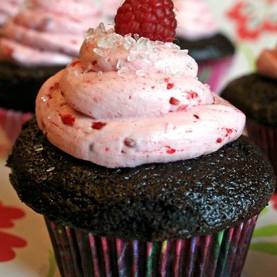 Fresh Raspberry Chocolate Cupcake