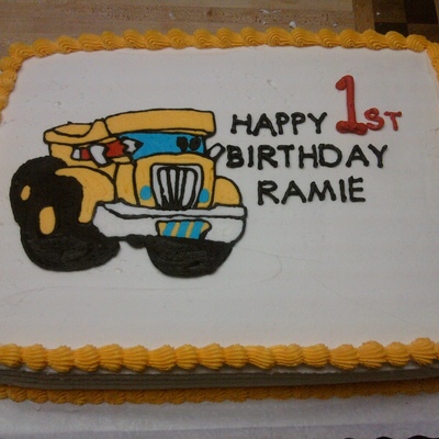 Construction Pals Birthday Cake
