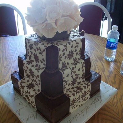 Square Wedding Cake