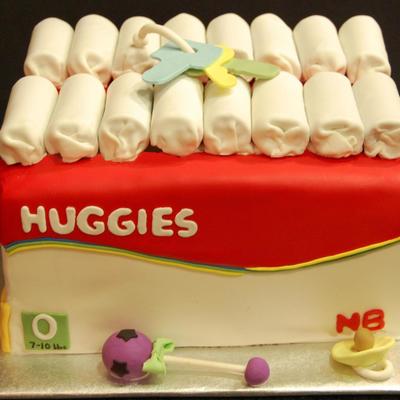 Huggies Diaper Box Cake