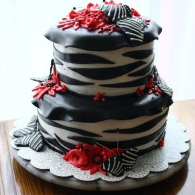 Zebra Butterfly Cake