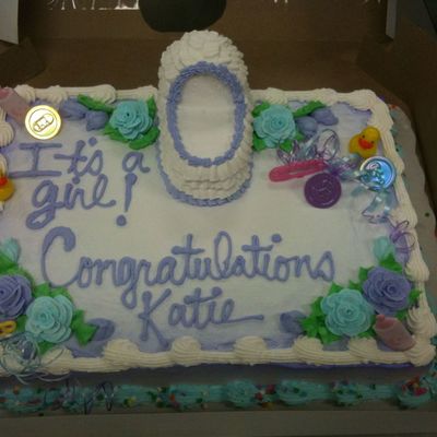 Baby Shower Cake With Bassinet