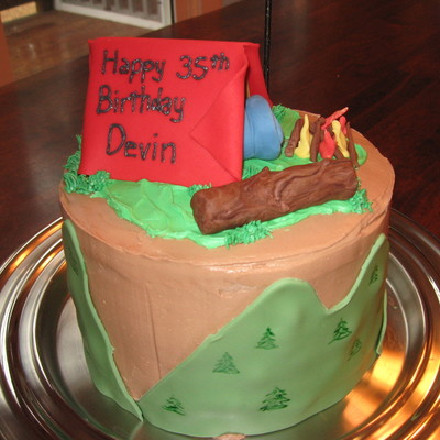 Camp Out Cake